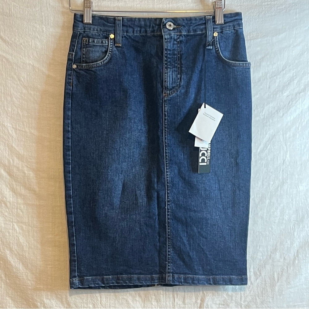 Fiorucci Dark Blue Denim Pencil Skirt